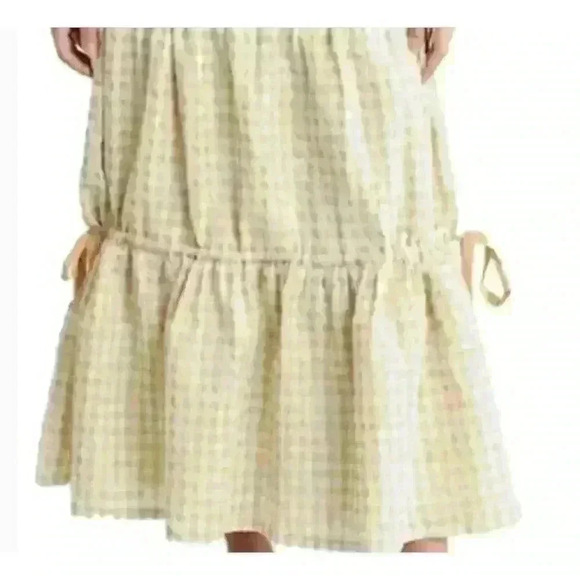 Mon Renn White Tiered Skirt Women's Size 8 Small Lucille Marigold $179 boho - Picture 3 of 7